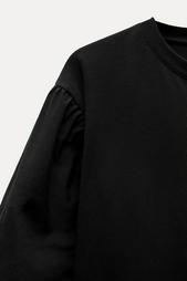 CONTRAST PUFF SLEEVE T-SHIRT