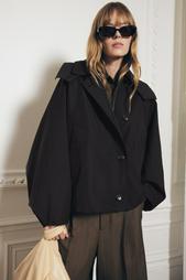 ZW COLLECTION CROSSOVER CAPE WITH HOOD