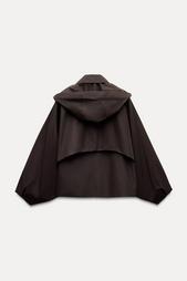 ZW COLLECTION CROSSOVER CAPE WITH HOOD