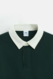 CONTRAST COLLAR POLO SHIRT