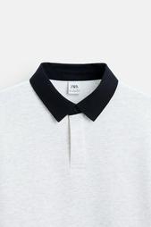 CONTRAST COLLAR POLO SHIRT