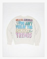 FADED SLOGAN SWEATSHIRT