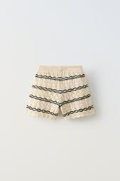 CROCHET KNIT BERMUDA SHORTS