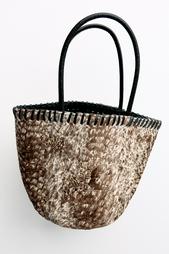 ANIMAL PRINT LEATHER MINI BUCKET BAG