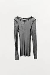 SEMI-SHEER 100% SILK T-SHIRT