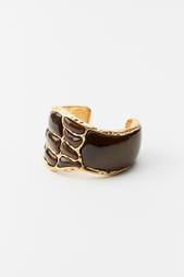 CONTRAST APPLIQUÉ METAL CUFF BRACELET