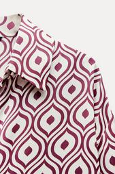 SATIN GEOMETRIC PRINT SHIRT