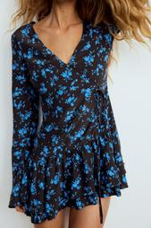 FLORAL PRINT DRESS WITH BOWS