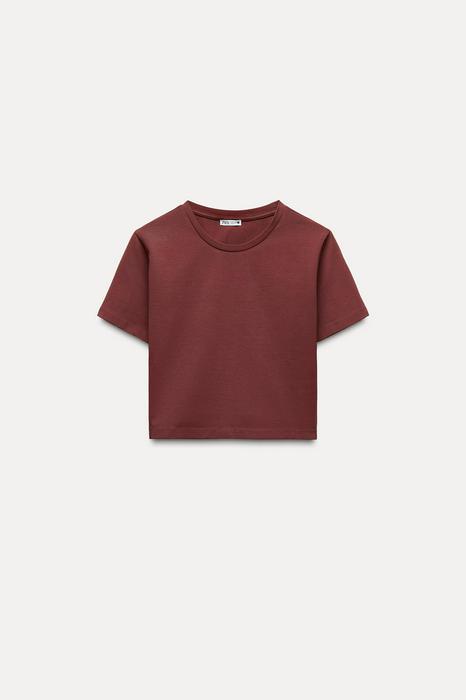 CROPPED STRETCH T-SHIRT