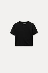 CROPPED STRETCH T-SHIRT