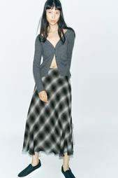 ZW COLLECTION CHECK MIDI SKIRT