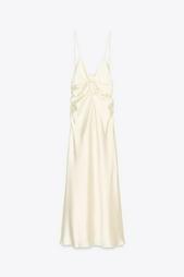 SATIN DRESS WITH CUT-OUT DETAIL