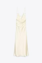 SATIN DRESS WITH CUT-OUT DETAIL