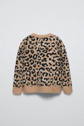 ANIMAL PRINT KNIT SWEATER