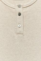 RIBBED T-SHIRT WITH BUTTONS