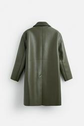 COMBINED LEATHER EFFECT COAT