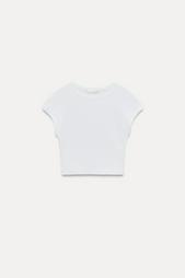 COTTON MODAL CROPPED T-SHIRT