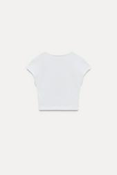 COTTON MODAL CROPPED T-SHIRT