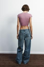 COTTON MODAL CROPPED T-SHIRT