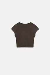 COTTON MODAL CROPPED T-SHIRT