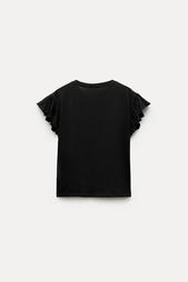 COTTON T-SHIRT WITH RUFFLES