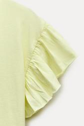 COTTON T-SHIRT WITH RUFFLES