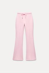 STITCHED INTERLOCK BELL BOTTOM TROUSERS