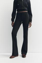 STITCHED INTERLOCK BELL BOTTOM TROUSERS