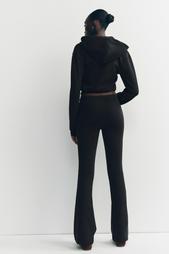 STITCHED INTERLOCK BELL BOTTOM TROUSERS