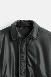 PADDED LEATHER EFFECT JACKET