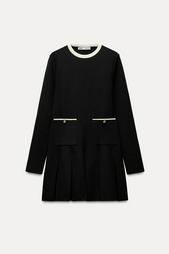 MINI KNIT PLEATED DRESS