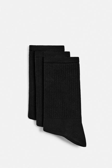 3-PACK OF BASIC RIBBED SOCKS