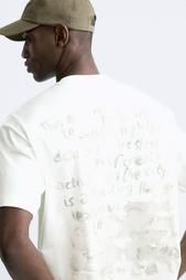 T-SHIRT WITH WATERCOLOUR SLOGAN