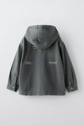 TWILL OVERSHIRT WITH HOOD