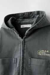 TWILL OVERSHIRT WITH HOOD