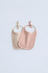 2-PACK OF LACE TRIM BIBS