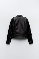 FAUX LEATHER BIKER JACKET