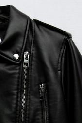 FAUX LEATHER BIKER JACKET