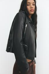 FAUX LEATHER BIKER JACKET