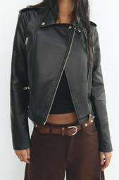 FAUX LEATHER BIKER JACKET