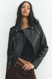 FAUX LEATHER BIKER JACKET