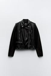 FAUX LEATHER BIKER JACKET