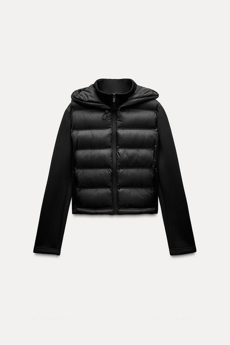 NEOPRENE-EFFECT PADDED JACKET