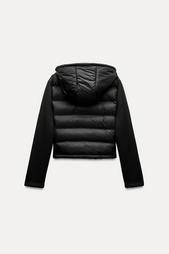 NEOPRENE-EFFECT PADDED JACKET