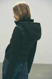 NEOPRENE-EFFECT PADDED JACKET