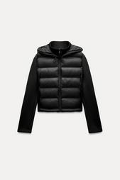 NEOPRENE-EFFECT PADDED JACKET