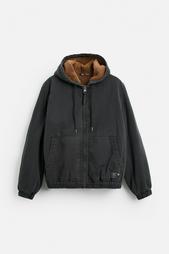 JACKET WITH CONTRASTING HOOD