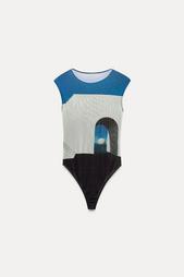 RENÉ MAGRITTE PRINT TULLE BODYSUIT