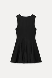 SHORT DRESS WITH BOWS AND GODET HEM