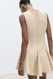 SHORT DRESS WITH BOWS AND GODET HEM